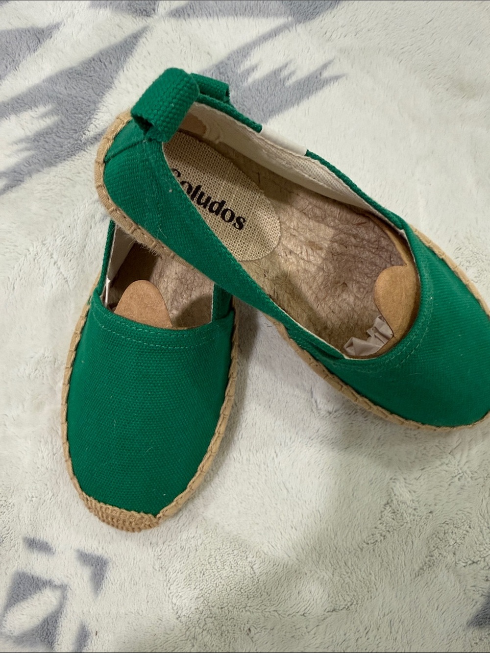 Soludos Green Canvas Kids Espadrilles Kids Size 13